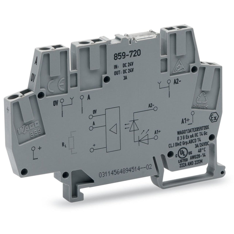 WAGO - Optokoppler Optokoppler-Klemme 859-720 24/24VDC 3A
