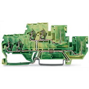 WAGO - Schutzleiter-Reihenklemme Doppelstockklemme 870-1137 2,5 mm²,grün-gelb − 50 Stück