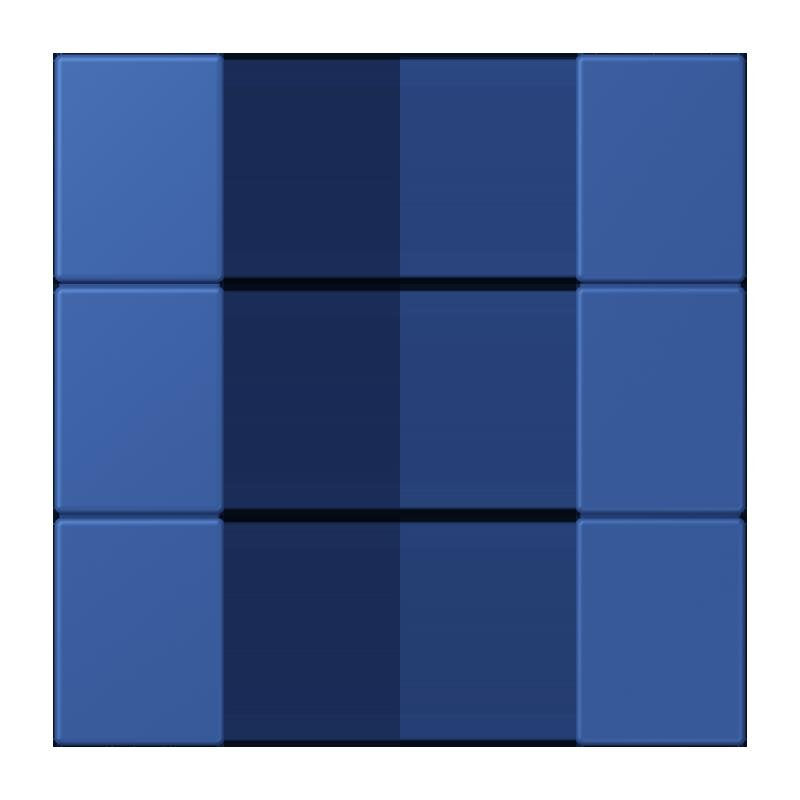 Jung - Abdeckung/Bedienelement für Installationsschalterprogramme Tastensatz 3fach LC 503 TSA 253 bleu outremer 59