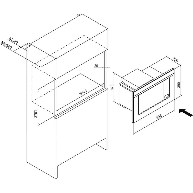 Amica - Mikrowellengerät EB-Mikrowelle m. Grill EMW 13170 S