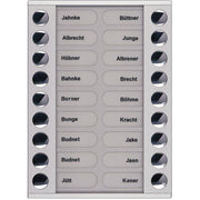 TCS Tür Control - Montageelement für Türstation Audioaußenstation 2-reihig PET18-EN/04 Erw.18 Tasten silber