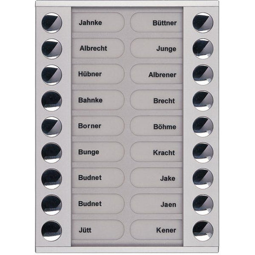 TCS Tür Control - Montageelement für Türstation Audioaußenstation 2-reihig PET18-EN/04 Erw.18 Tasten silber