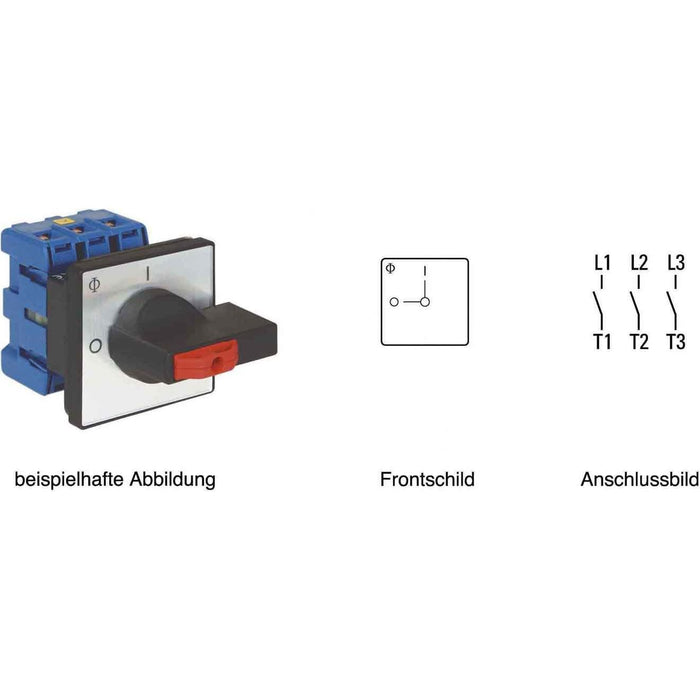 Kraus&amp;Naimer - Lastschalter Hauptschalter KG64B T103/04 E 63A,22KW,3pol.  − 1 Stück
