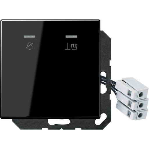 Jung - Abdeckung/Bedienelement für Installationsschalterprogramme Hotelabdeckung LS CU KO5 M 230 SW mit LED-Einheit 230V