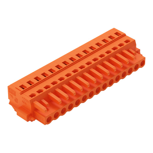 WAGO - Kabelsteckverbinder für Leiterplattensteckverbinder 1-Leiter-Federleiste 231-315/107-000 CAGECLAMP,2,5mm²,or − 25 Stück