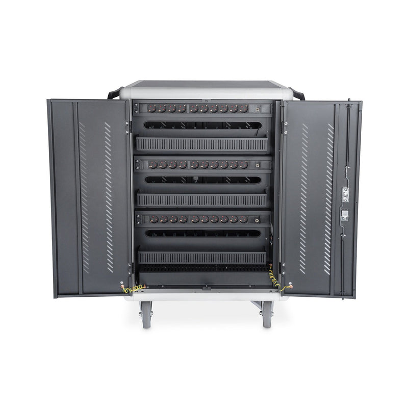 DIGITUS - Mehrfachsteckdose Mobiler Ladeschrank DN-45002 1260x824x650mm, sw