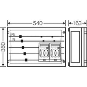 Hensel - Sicherungskasten Sammelschienengehäuse FP 3426 2x3xNH00C 250A 5p
