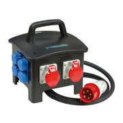 Walther Werke - CEE-Steckdosen-Kombination (IEC 60309) Vollgummiverteiler 6490223 tragbar, schwarz