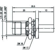 Telegärtner - Koax-Steckverbinder TNC Kabeleinb.buchse 100023823 löt/cr RG59 75Ohm − 5 Stück