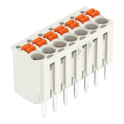 WAGO - Leiterplattensteckverbinder 1-Leiter-THT-Federleiste 2091-1177 CAGE CLAMP,lichtgrau − 100 Stück