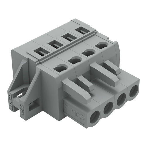 WAGO - Kabelsteckverbinder für Leiterplattensteckverbinder 1-Leiter-Federleiste 231-104/031-000 CAGECLAMP,2,5 mm²,gr − 50 Stück
