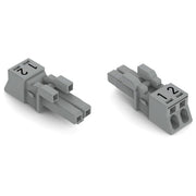 WAGO - Steckverbinder für steckbare Gebäudeinstallation Buchse 2-polig 890-242/060-000 Kod. B,grau − 50 Stück