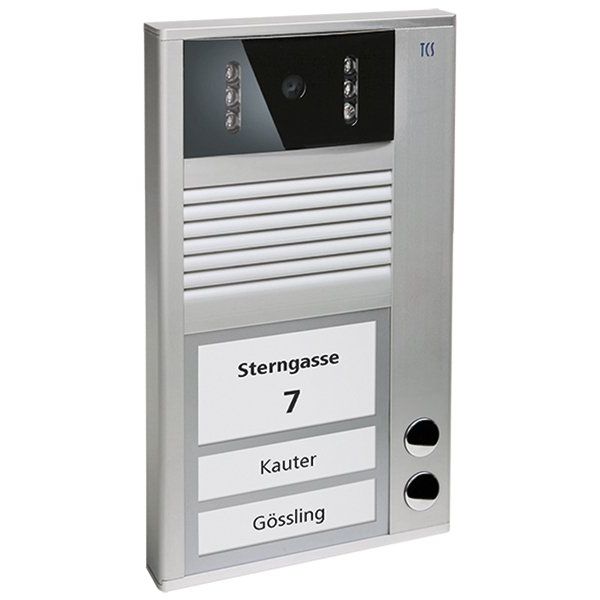 TCS Tür Control - Türstation für Türkommunikation Video Außenstation AVC11020-0010 2Tasten 1-reih.AP si