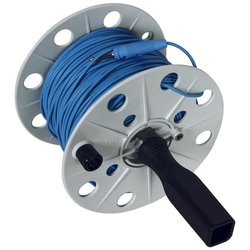 DEHN - Zubehör/Ersatzteile für Erdung und Blitzschutz Drahthaspel K-grau B80mm DHK80BSML075L100MBL m.100m Litze blau
