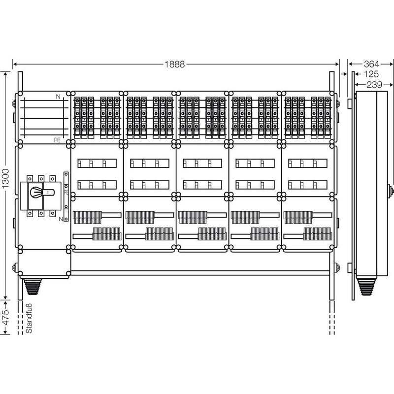 Hensel - Verteilerschrank für Energieversorgung Ladeverteiler Mi EV 11kW 30100 f.30 Ladep. a 11kW