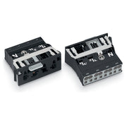 WAGO - Geräteanschluss für steckbare Gebäudeinstallation Snap-In-Stecker 770-714/007-000 4-polig,schwarz − 100 Stück