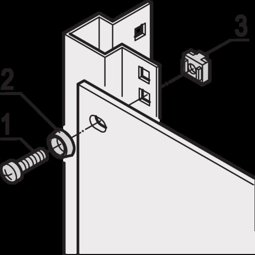 Schroff - Komponente für Tür (Schaltschrank) Montagematerial-Set 21101810 (VE100)