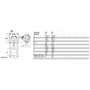 Bals Elektrotech - CEE-Anbausteckdose (IEC 60309) Anbausteckdose geneigt 32A 12393 7p 400V 6h IP44