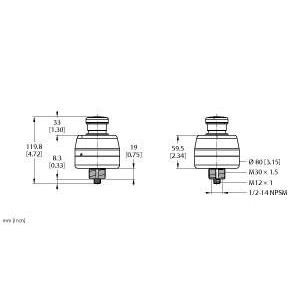 Turck - NOT-AUS-Taster, Komplettgerät Not-Aus Taster SSA-EB1P-22ECQ8 unbeleuchtet