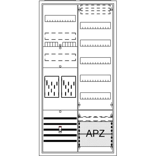 Striebel&John - Zähler-Komplettschrank Komplettschrank BA27BM APBKE-I, A27 2Z1V5A2