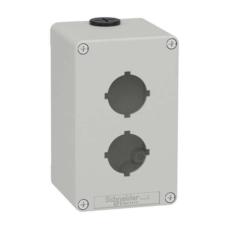 Schneider Electric - Gehäuse für Befehls- und Meldegeräte Leergehäuse XAP, Metall XAPD2602 grau, für 2x30mm