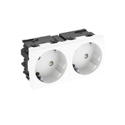 OBO Bettermann - Steckdose 33 Grad, 2-fach STD-D3SC RW2 Schutzkontakt,Con.45