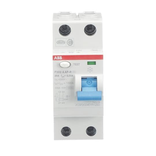 ABB Stotz S&J - Fehlerstrom-Schutzschalter FI-Schutzschalter F202A-25/0,03AP-R 2p. 25A