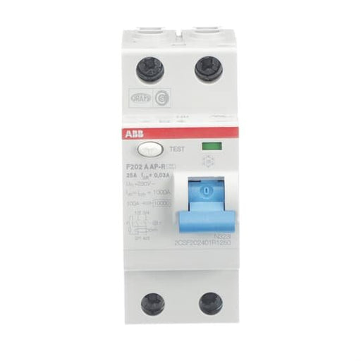 ABB Stotz S&J - Fehlerstrom-Schutzschalter FI-Schutzschalter F202A-25/0,03AP-R 2p. 25A