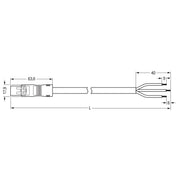 WAGO - Konfektionierte Leitung für steckbare Gebäudeinstallation konfekt. Anschlussleitung 891-8993/215-301 Eca,Stecker