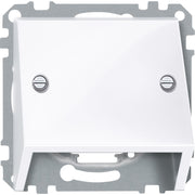 Merten - Einsatz/Abdeckung für Kommunikationstechnik Schrägauslass aws/gl 464925 für Datenanschluss