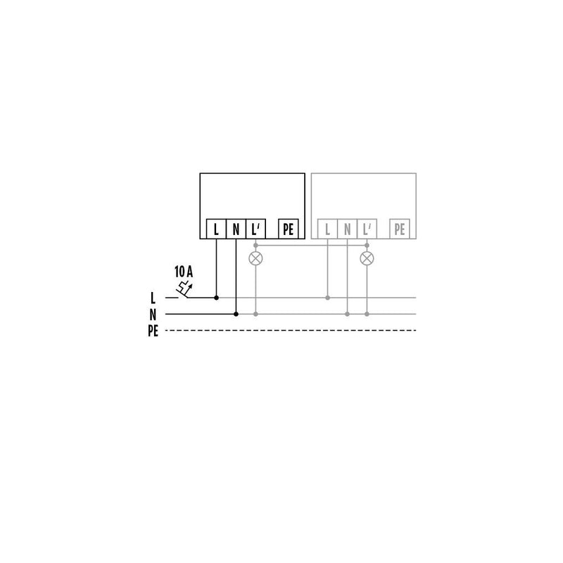 ESYLUX - Decken-/Wandleuchte Automatic-Leuchte AL MONZA WL TR MD WH m. 130Gr BWM
