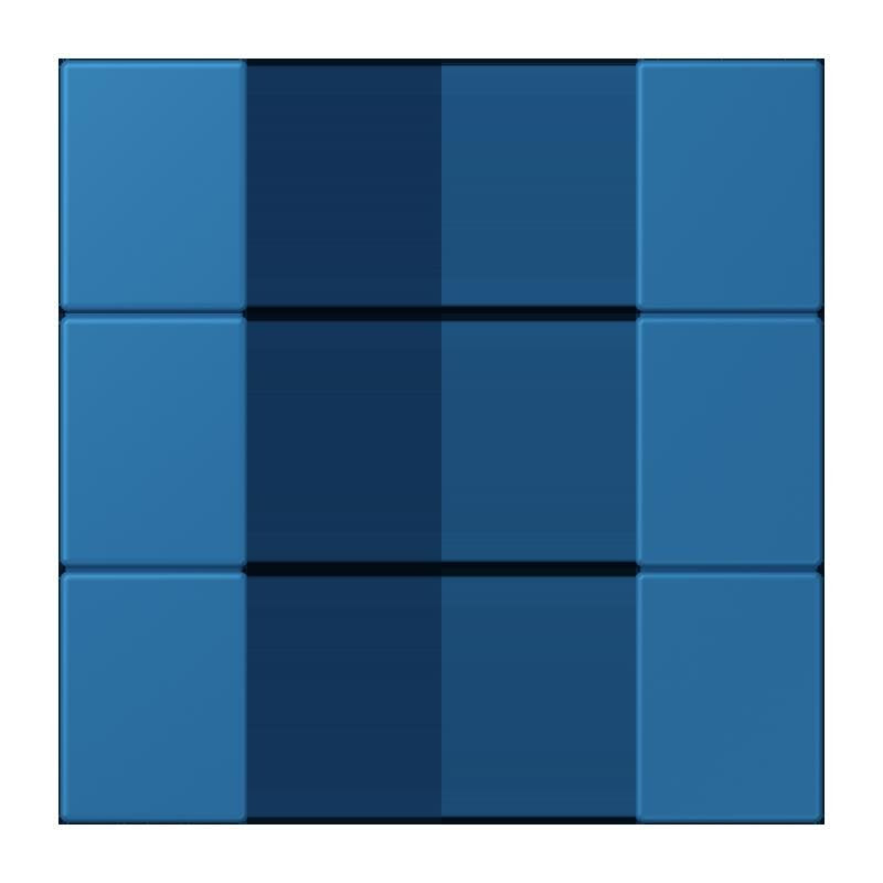 Jung - Abdeckung/Bedienelement für Installationsschalterprogramme Tastensatz 3fach LC 503 TSA 211 bleu ceruleen 31