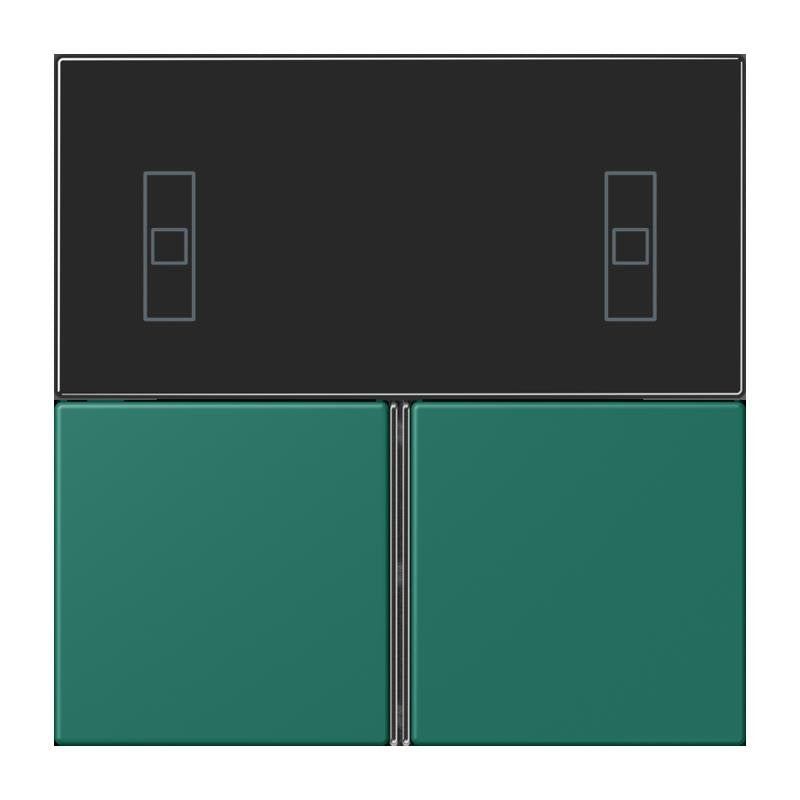 Jung - Abdeckung/Bedienelement für Installationsschalterprogramme Tastensatz 3fach LC 4093 TSA 216 vert anglais