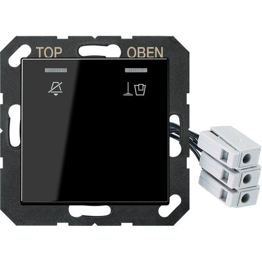 Jung - Abdeckung/Bedienelement für Installationsschalterprogramme Hotelabdeckung A CU KO5 M 24 SW mit LED-Einheit 24 V