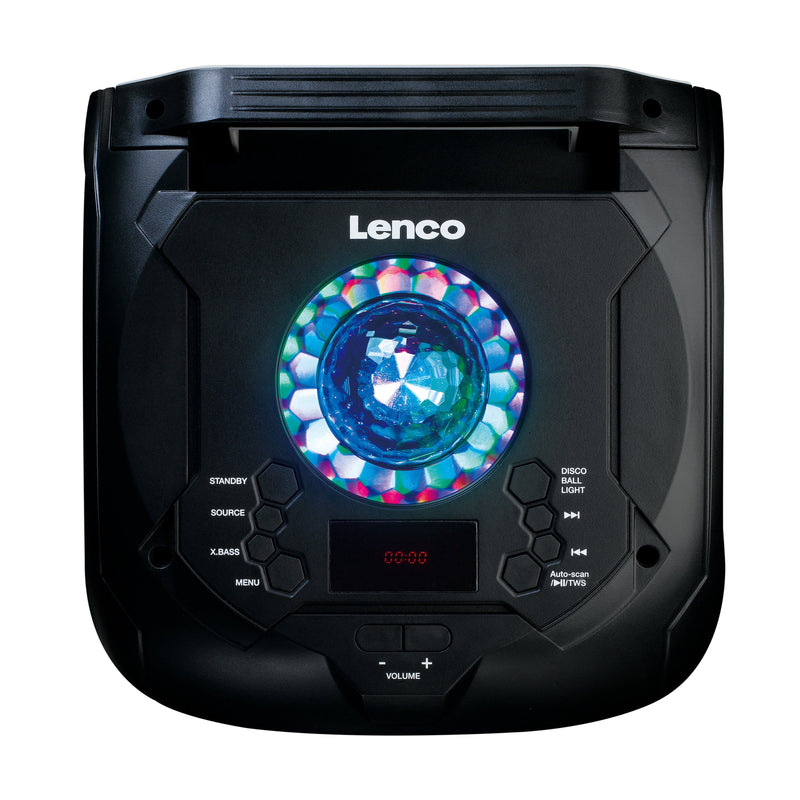 LENCO - HiFi-Komplettsystem Soundanlage PA-260BK Black m.Partylight,Discok