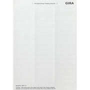 Gira - Bezeichnungsmaterial für Installationsschalterprogramme Beschriftungsbogen 2874112 15,8x67