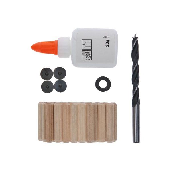Bosch - Stab-/Riffeldübel 32-tlg. Holzdübel-Set, 2607000542 8 mm