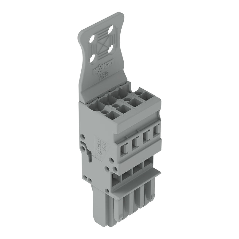 WAGO - Ein- und mehrpolige Klemmenleiste 1-Leiter-Federleiste 769-104/143-000 CAGECLAMP,4mm²,gr − 25 Stück
