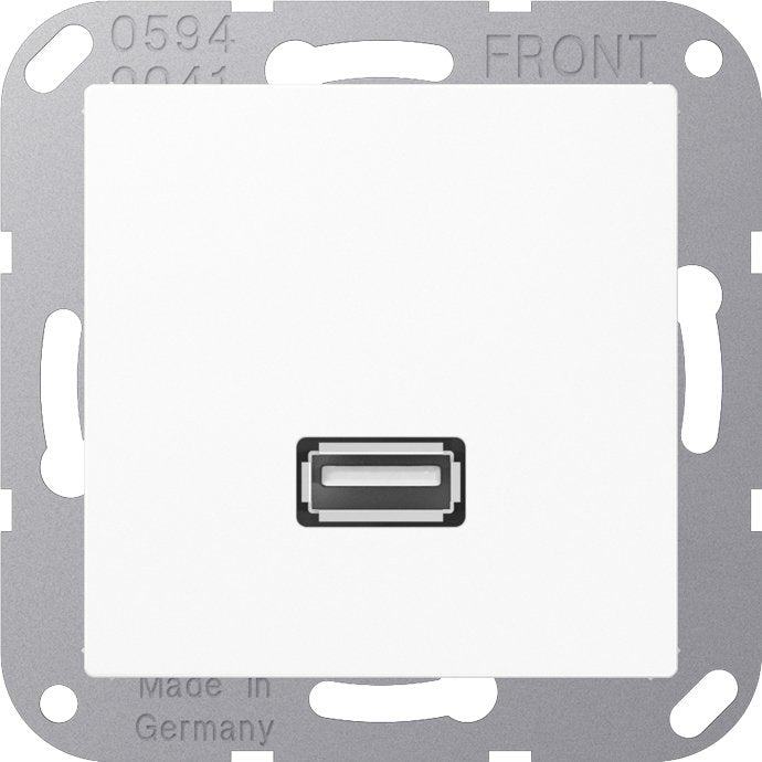 Jung - Multifunktions-Anschlussdose Multimedia-Anschluss aws MA A 1122 WW USB m.Tragring