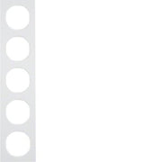 Berker - Abdeckrahmen Rahmen pows/gl 10152289 5fach