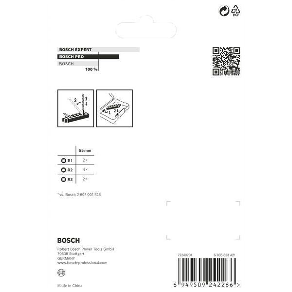 Bosch - Bit-Set PRO R Impact Bit Set, 2 x 2608521U58VE(8) R1 4 x R2 2 x R3 55 − 5 Packung