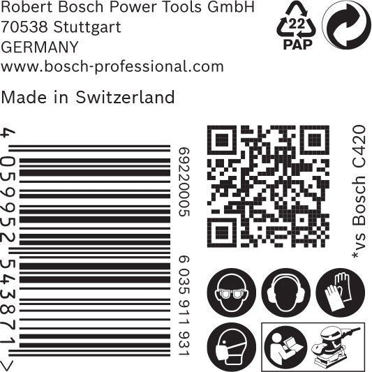 Bosch - Schleifpapier/Schleifvlies EXP Schwingschleifblatt 93 2608901049(VE50) x186 mm, 8Loch, K320