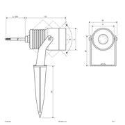 EVN Lichttechnik - Downlight/Strahler/Flutlicht LED-Spot mit Erdspieß PLC651502