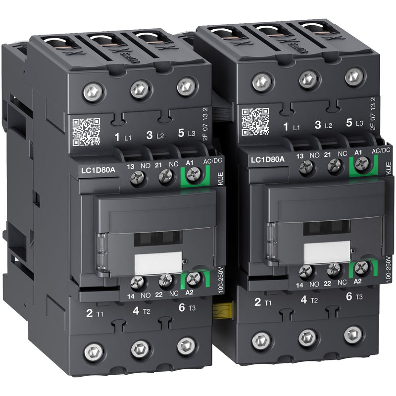 Schneider Electric - Schützkombination Wendeschützkombination 3p LC2D80ABBE 37kW 400V AC3 80A