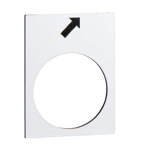 Schneider Electric - Bezeichnungsschild für Befehlsgeräte Symbolschild ZB2BY4963 sw − 10 Stück