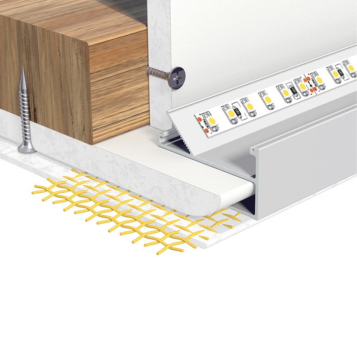 EVN Lichttechnik - Mechanisches Zubehör/Ersatzteile für Leuchten Trockenbauprofil APTBHL100 für LED-Stripes
