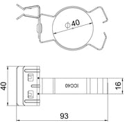 OBO Bettermann - Befestigungsklammer Trägerklammer SCHPC 4-10 D40 m.Rohraufna. 36-40mm − 50 Stück
