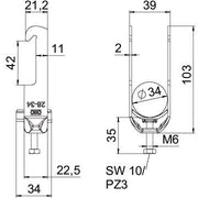OBO Bettermann - Bügelschelle BS-W1-K-34 FT 28-34mm