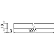 DEHN - Zubehör/Ersatzteile für Erdung und Blitzschutz S-Schiene Cu/Sn SN 18X3 CU 1000 18x3mm L1000mm