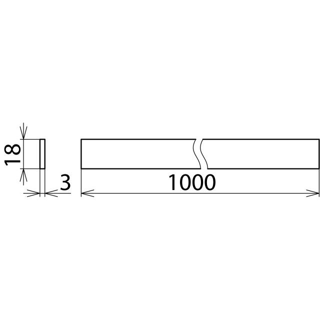 DEHN - Zubehör/Ersatzteile für Erdung und Blitzschutz S-Schiene Cu/Sn SN 18X3 CU 1000 18x3mm L1000mm